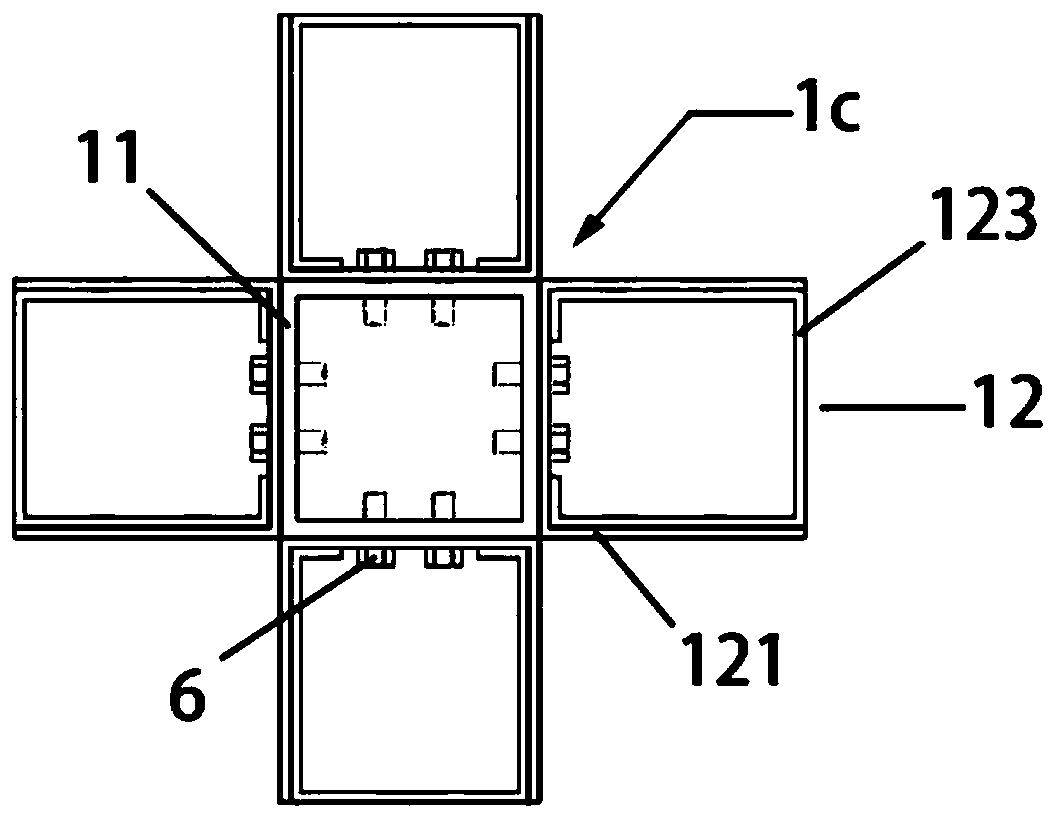 A prefabricated cold-formed special-shaped steel pipe column-box beam frame joint