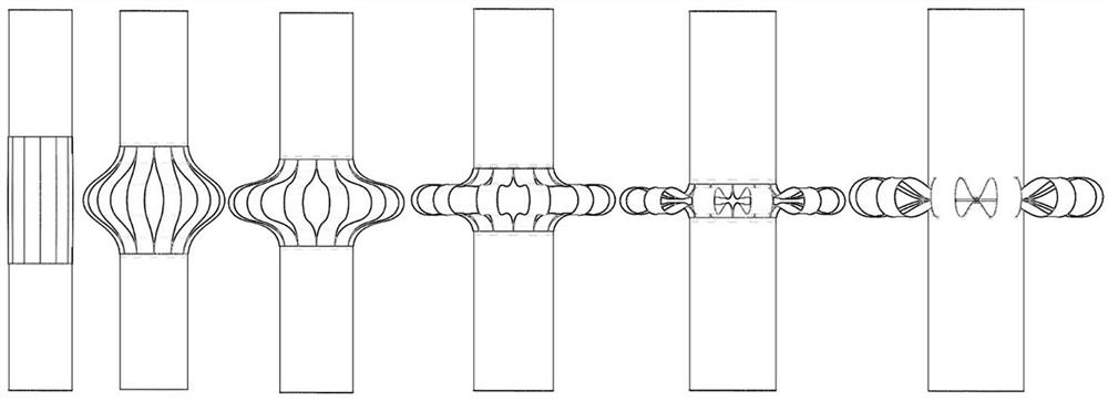 Adjustable circular tube energy absorption/energy storage mechanism based on paper-cut structures