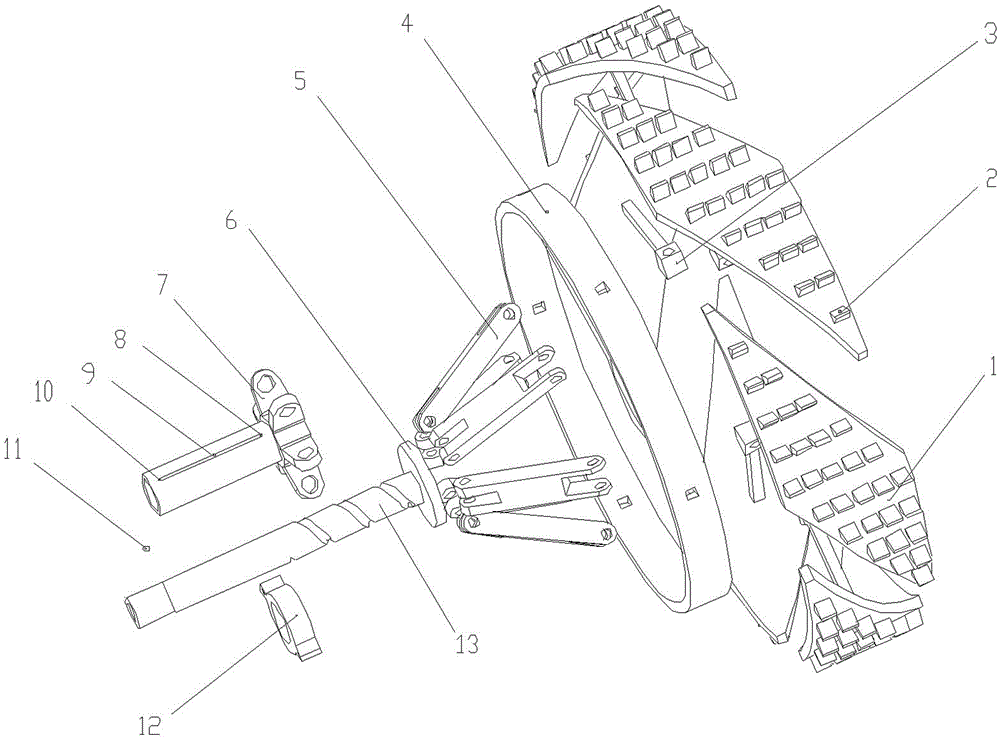 Ball spacing type repeated folding-unfolding wheel locking and unlocking mechanism