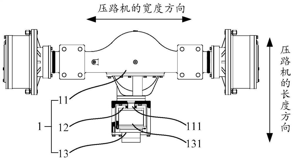 Road roller transmission system and road roller