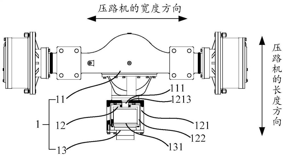 Road roller transmission system and road roller