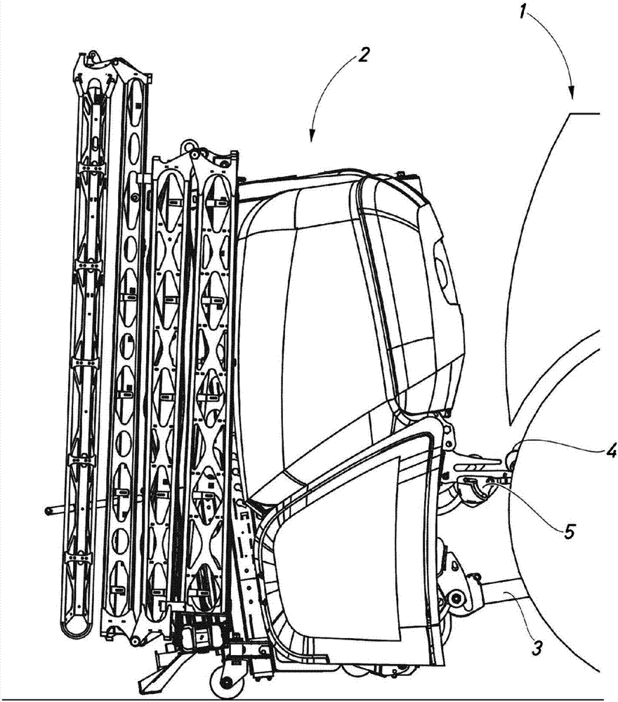 Device for connecting an agricultural accessory to an agricultural tractor vehicle