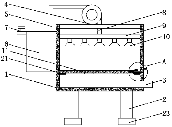 Grape washing device