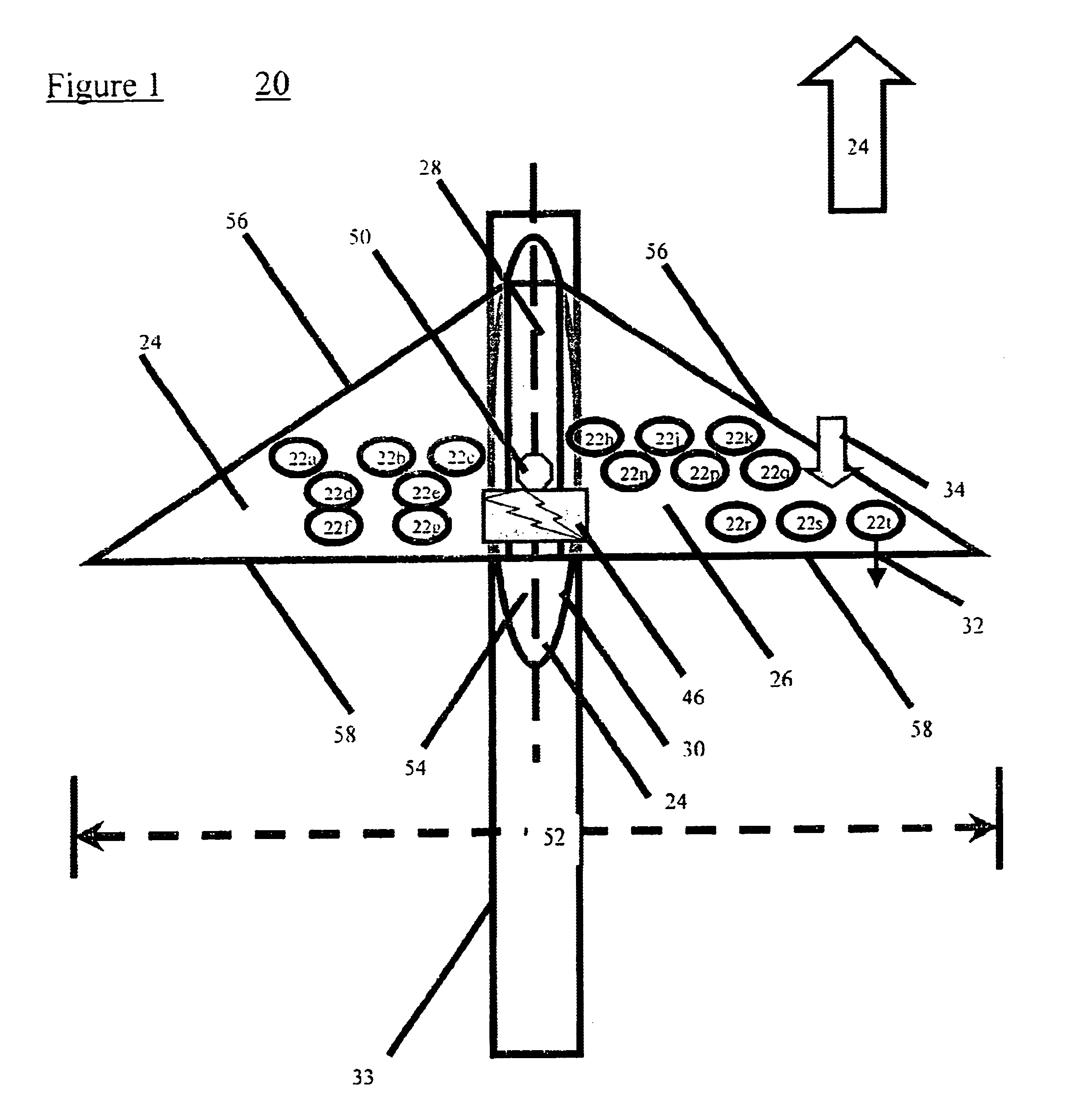 Aerial vehicle controlled and propelled by oscillatory momentum generators and method of flying a vehicle