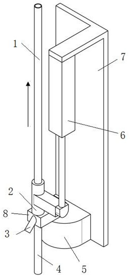 Automatic blowback emptying device applied to blockage of filter tip rod conveying pipeline