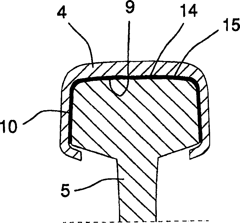 Guide rail of compound type and a method for manufacturing such a rail