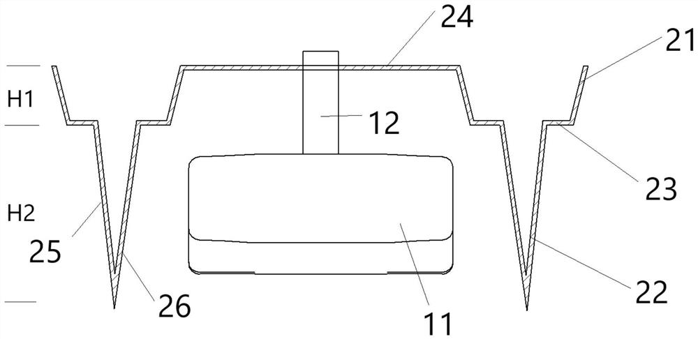 An energy-saving gliding device that can increase the speed of the hull