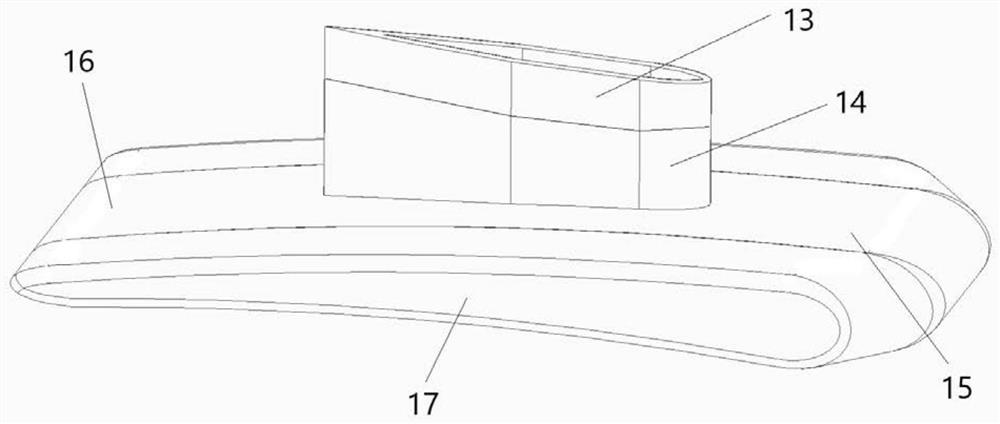 An energy-saving gliding device that can increase the speed of the hull