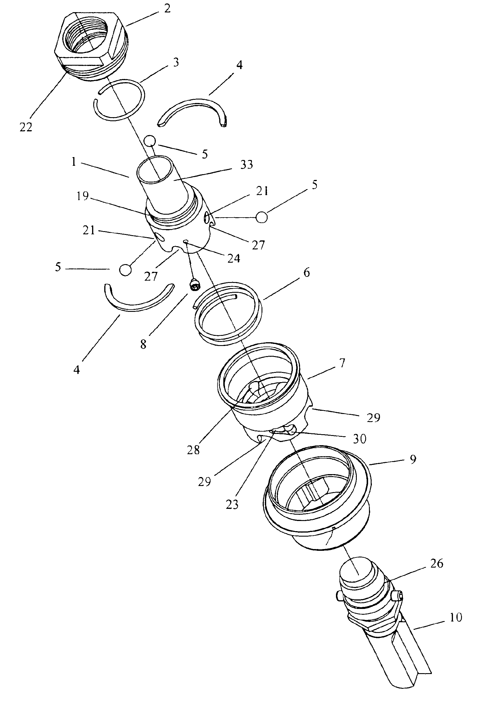 Quick change adaptor for rotary machines