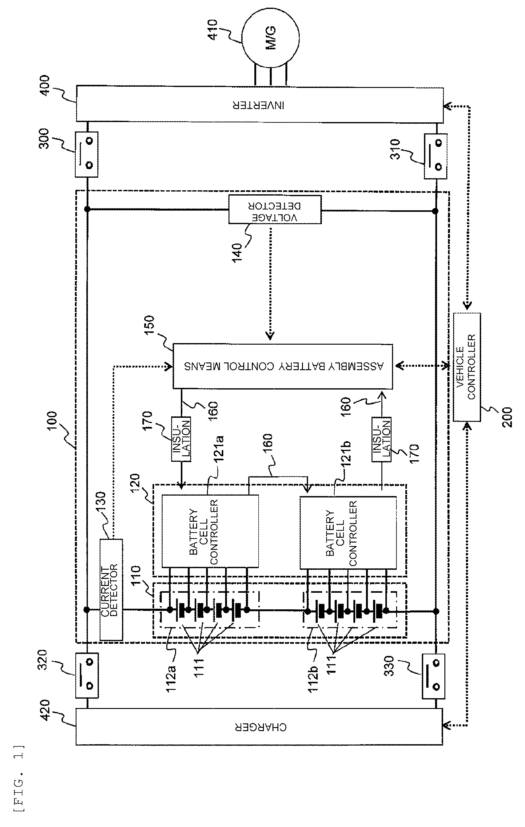 Electric storage cell control circuit