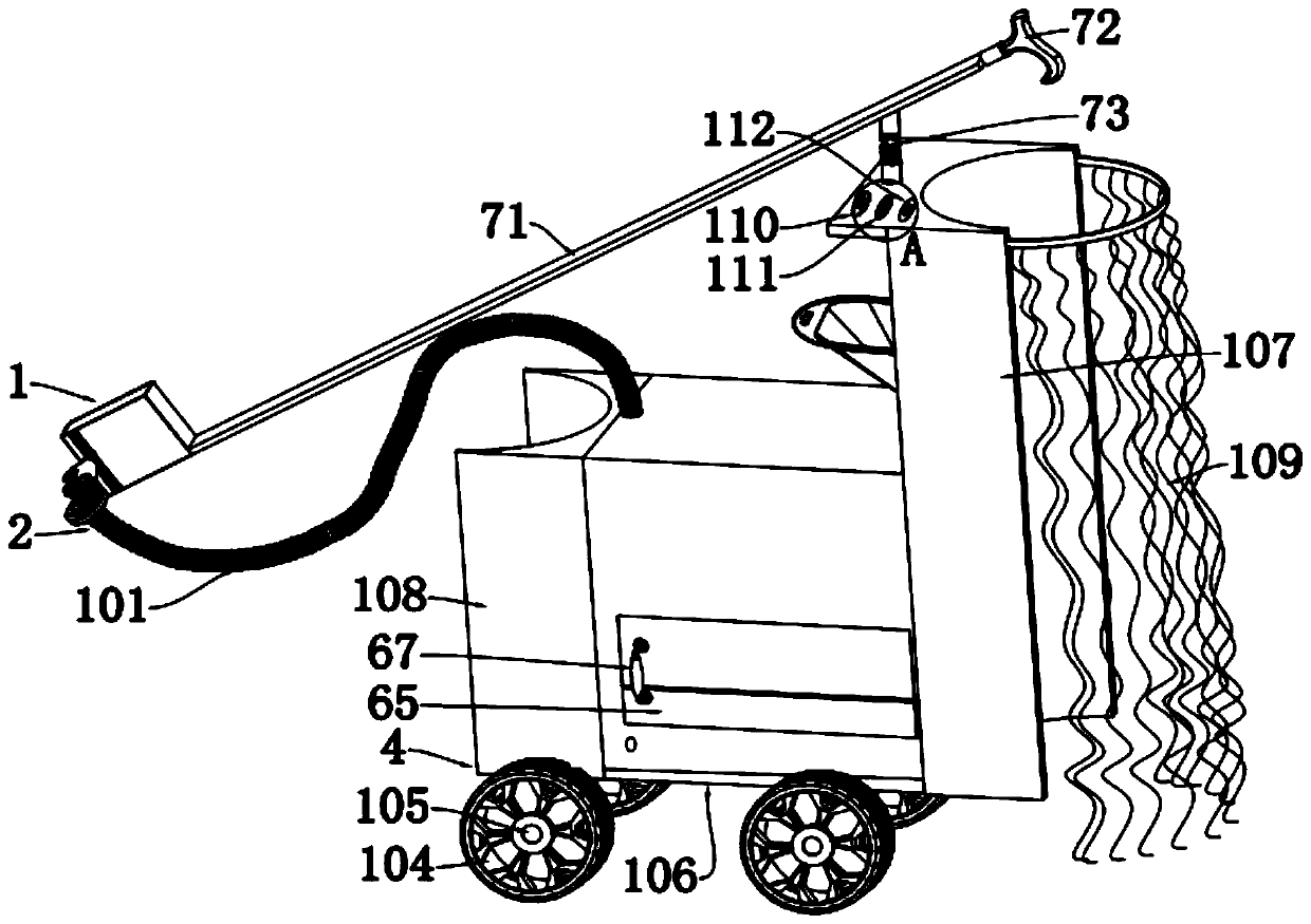 Washing protection cart with strip-type picking and advance-polishing type complete barb removal for cocklebur fruit