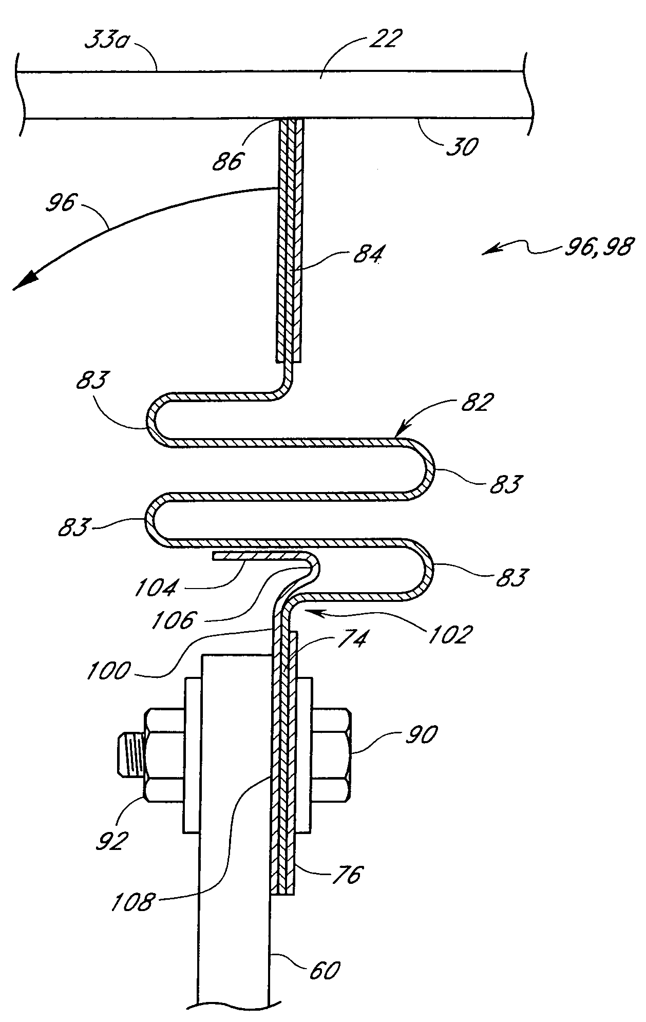 Sealing element for a regenerative heat exchanger