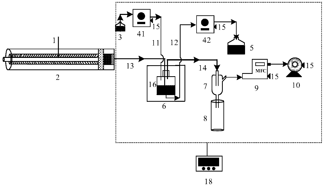 On-line sampling device and method for sulfur trioxide