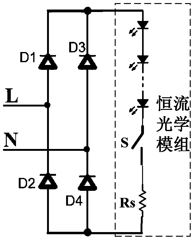 Linear power driving LED lamp and thunder-proof linear power driving LED lamp