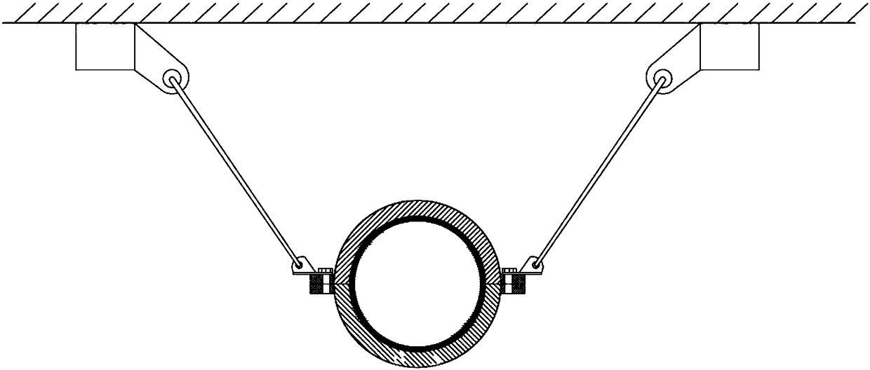 A pipeline steel flexible anti-seismic support