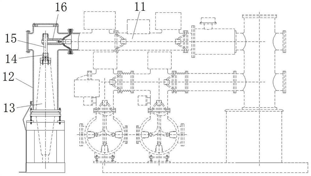 A cable terminal connecting device for gis and gis