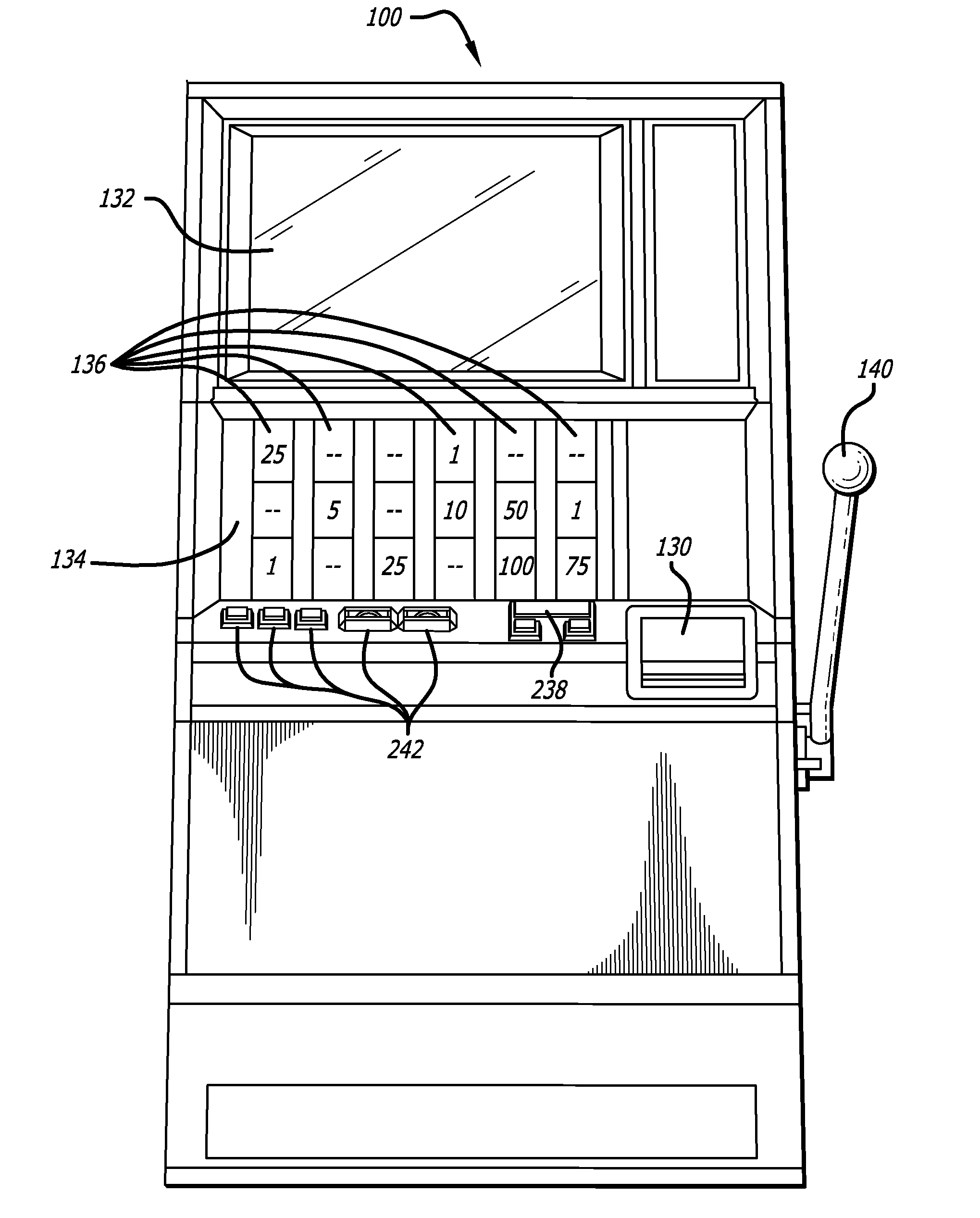 Gaming Machine Having a Selectable Active Symbol Matrix ("What You See Is What You Get")