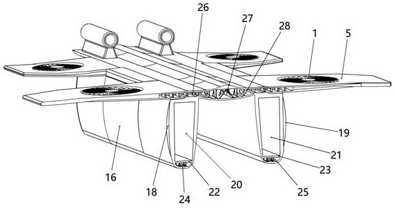 Large amphibious logistics unmanned aerial vehicle capable of vertically taking off and landing