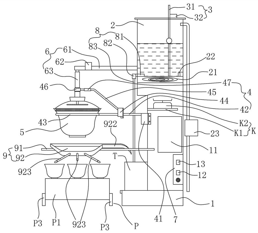 Tea art specialist-imitating brewing device and control method thereof