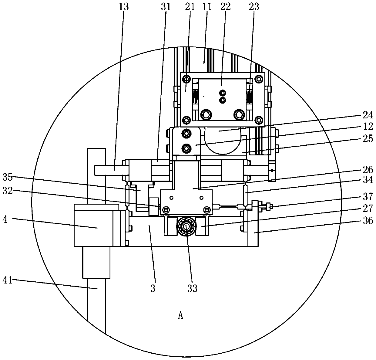 Wave simulation test device of ship model