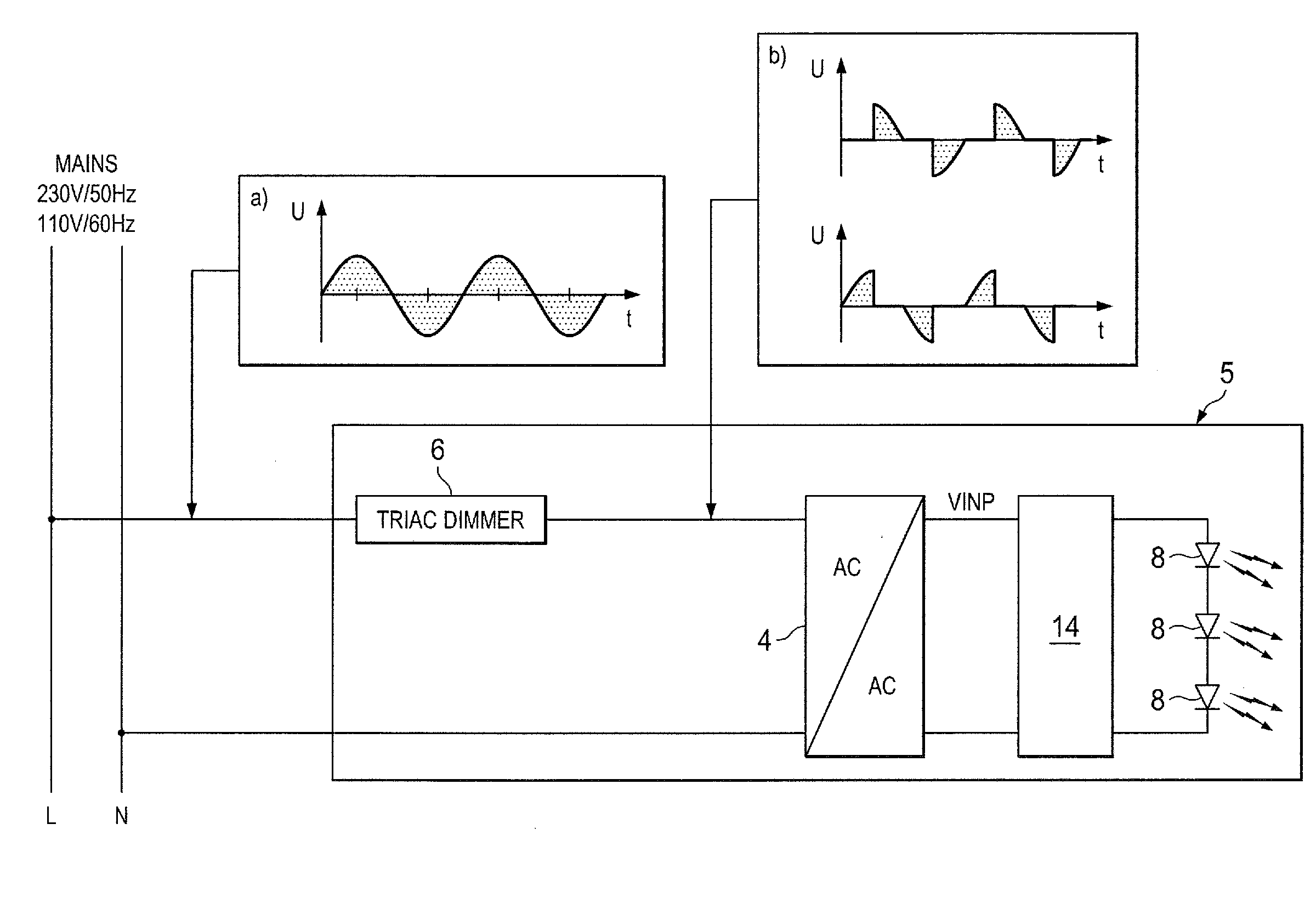 Lighting system, electronic device for a lighting system and method for operating the electronic device