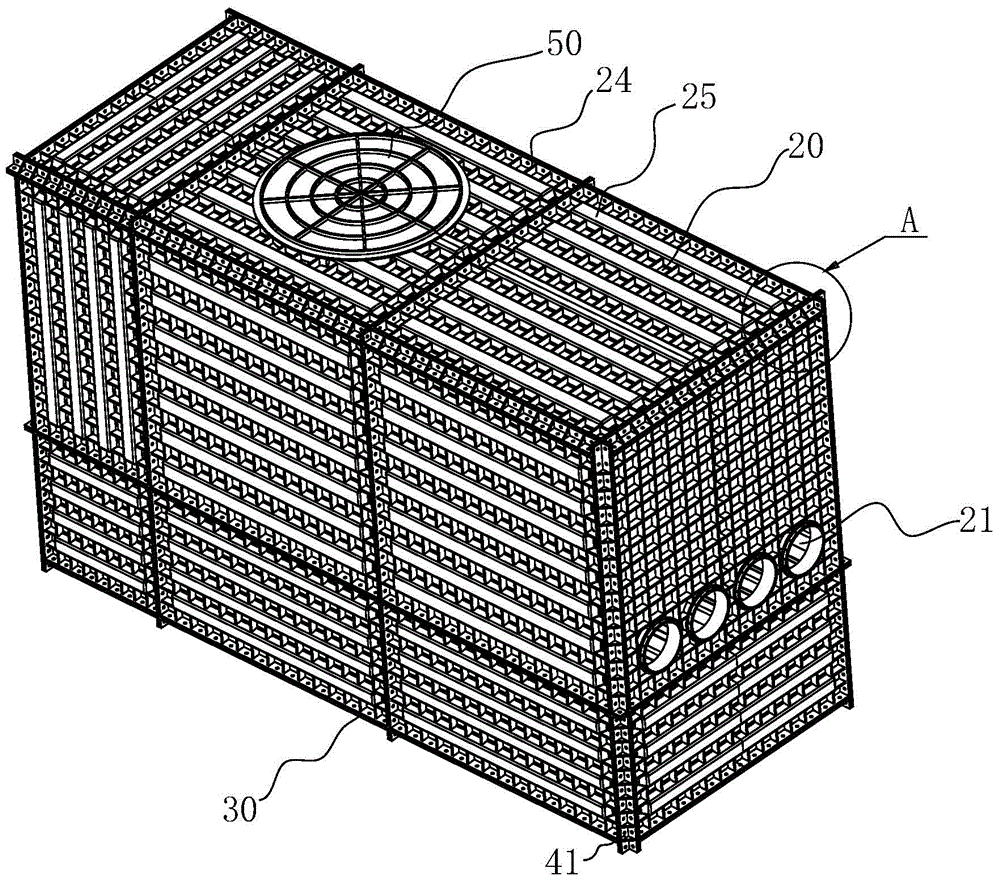 Plastic electric cable well with reinforced structure