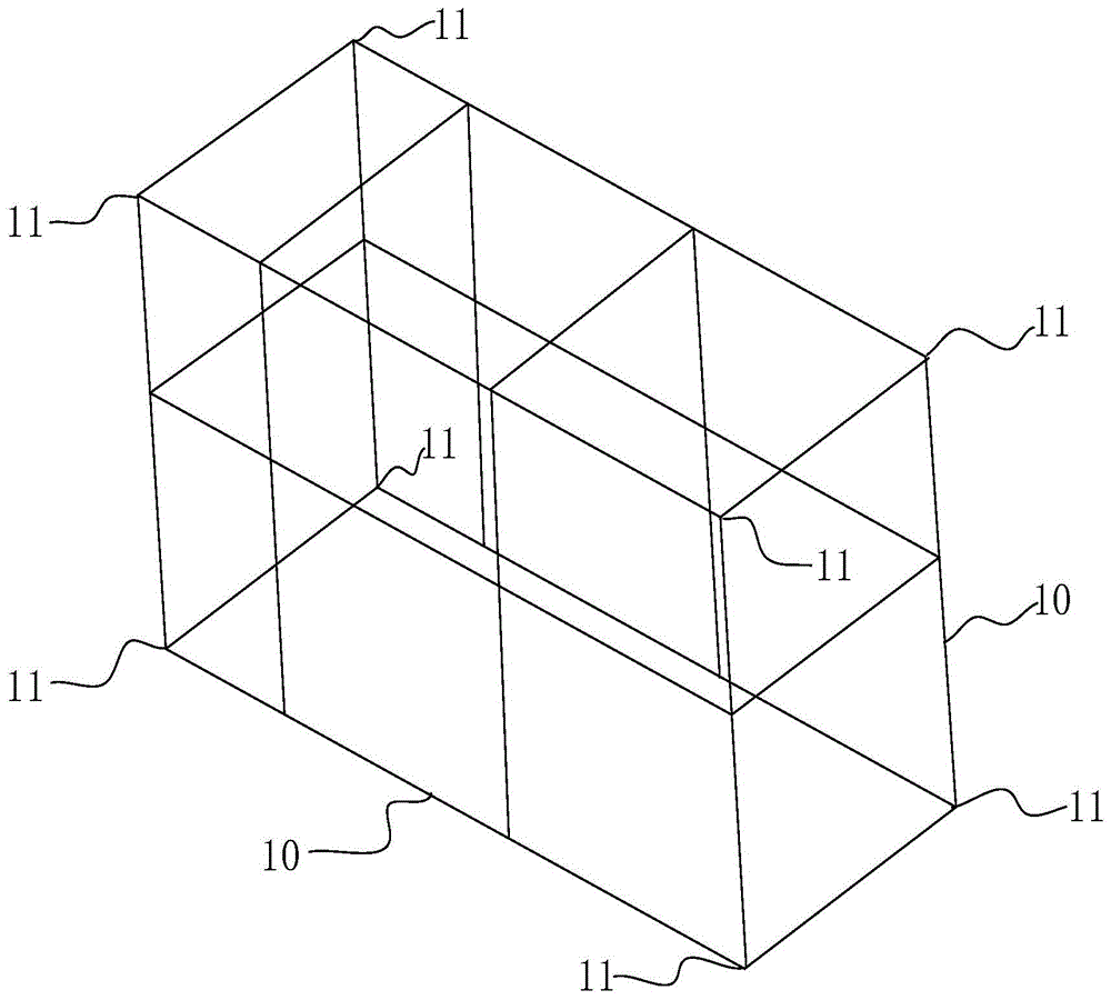 Plastic electric cable well with reinforced structure