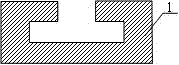 Large-scale multi-angle template allowing one-step cutting