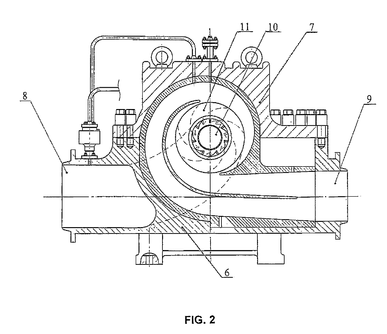 Single-stage centrifugal pumping unit