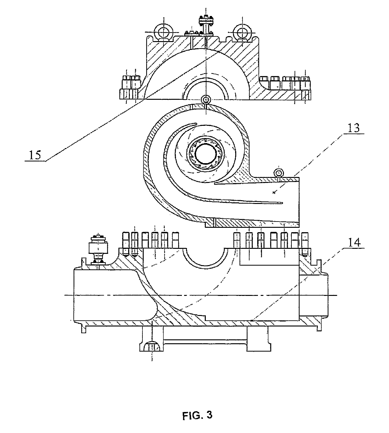 Single-stage centrifugal pumping unit