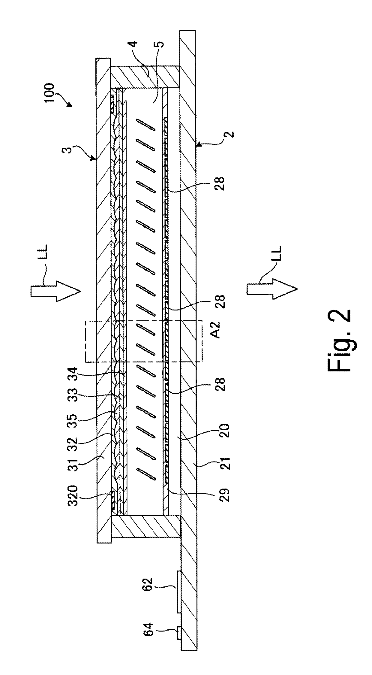 Transmissive-type liquid crystal display device and electronic apparatus