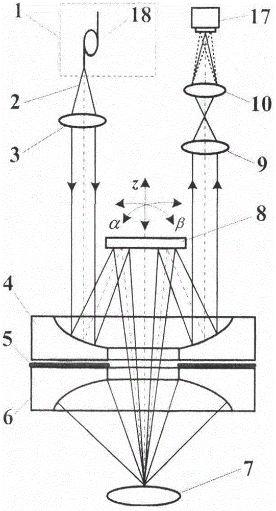 Reflection type spectral pupil differential confocal-photoacoustic microimaging device and method