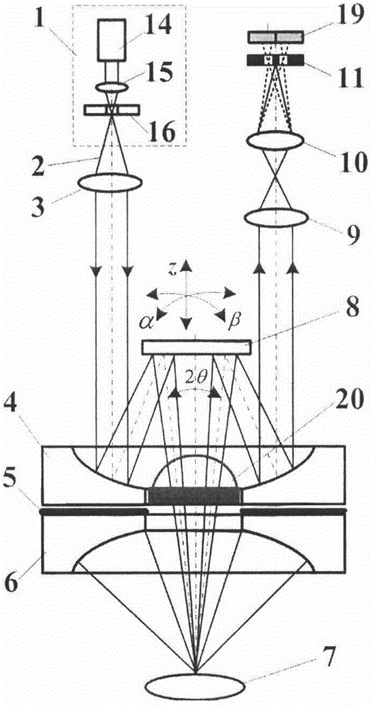 Reflection type spectral pupil differential confocal-photoacoustic microimaging device and method