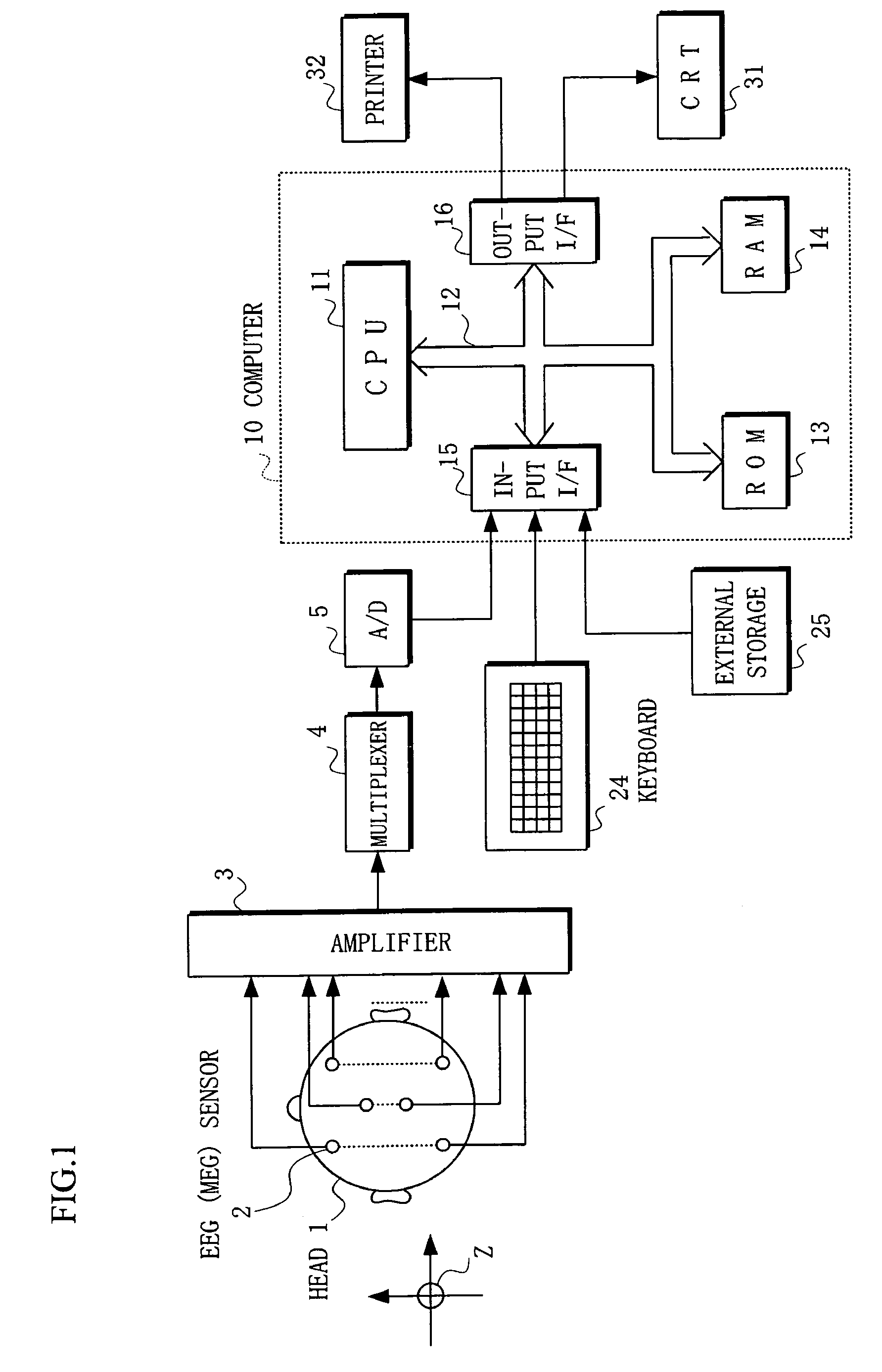 Apparatus for measuring brain local activity