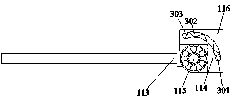 Pedestrian blocking device of property management vehicle