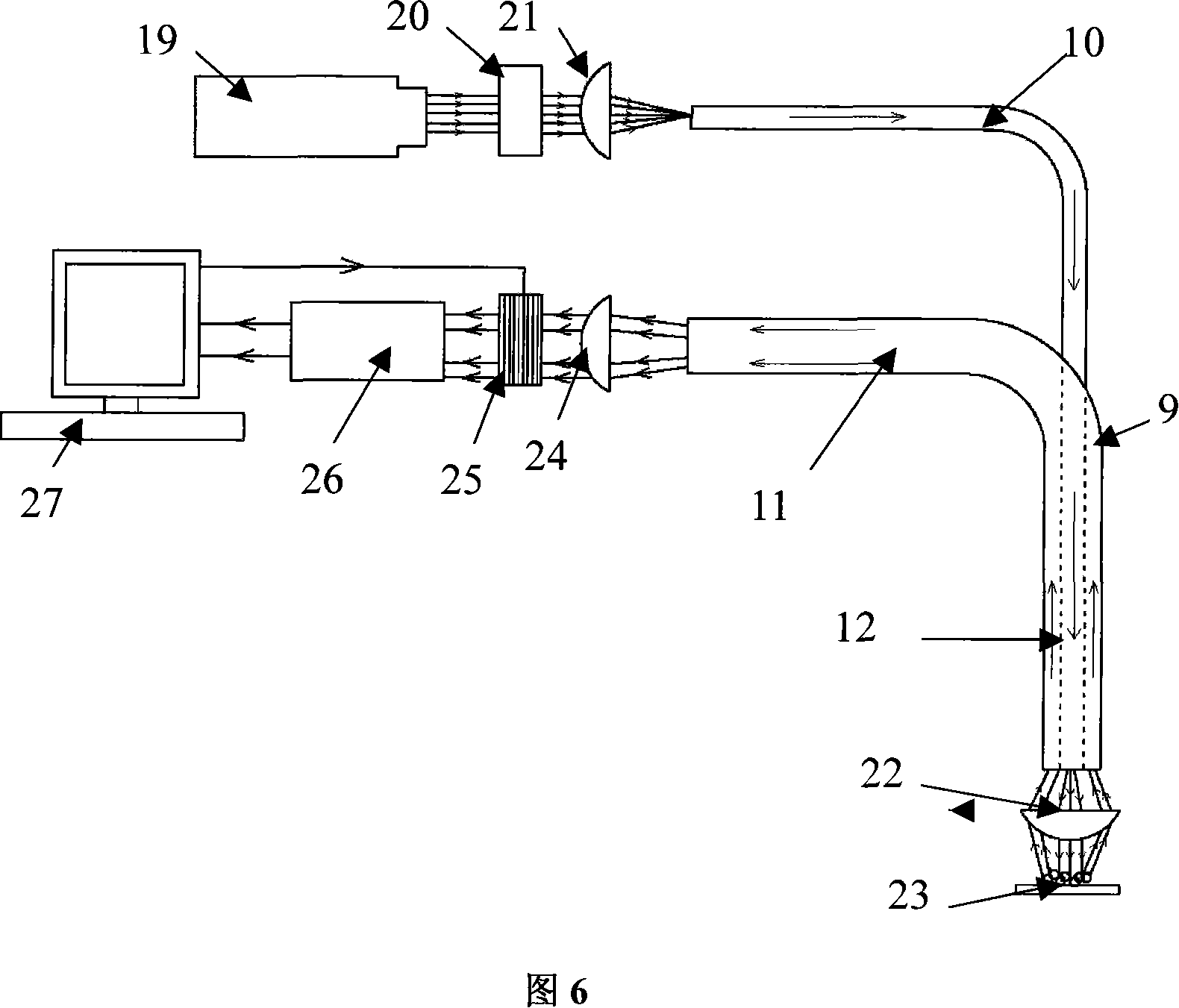 Optical fiber biological sensor