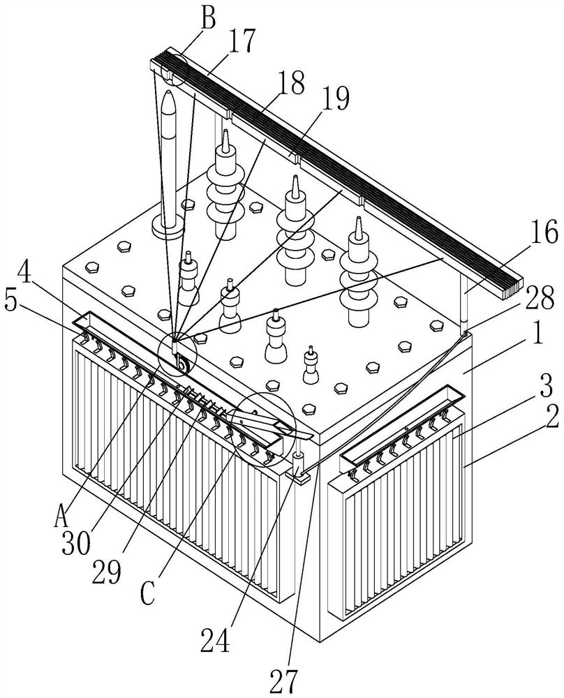 Outdoor rain-proof and lightning-proof transformer