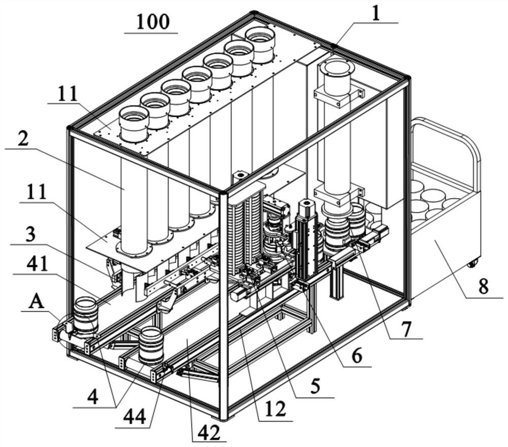 Packaging receiving-sending all-in-one machine and sampling system