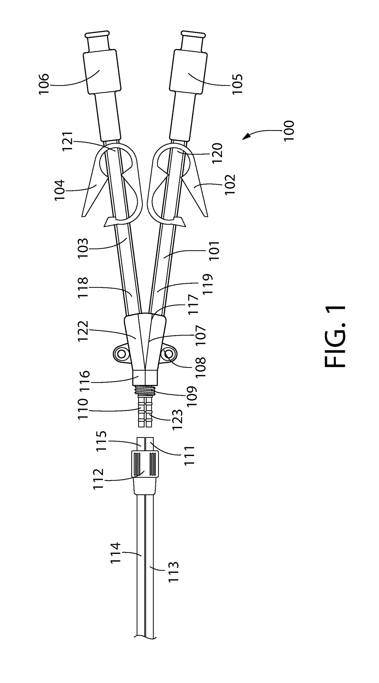 Dual Lumen Retrograde Catheter and Hub Attachment