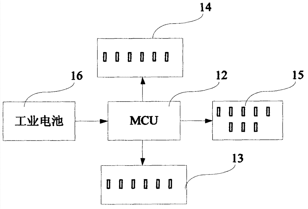 Online cooling water temperature difference measuring system for wireless blast furnace