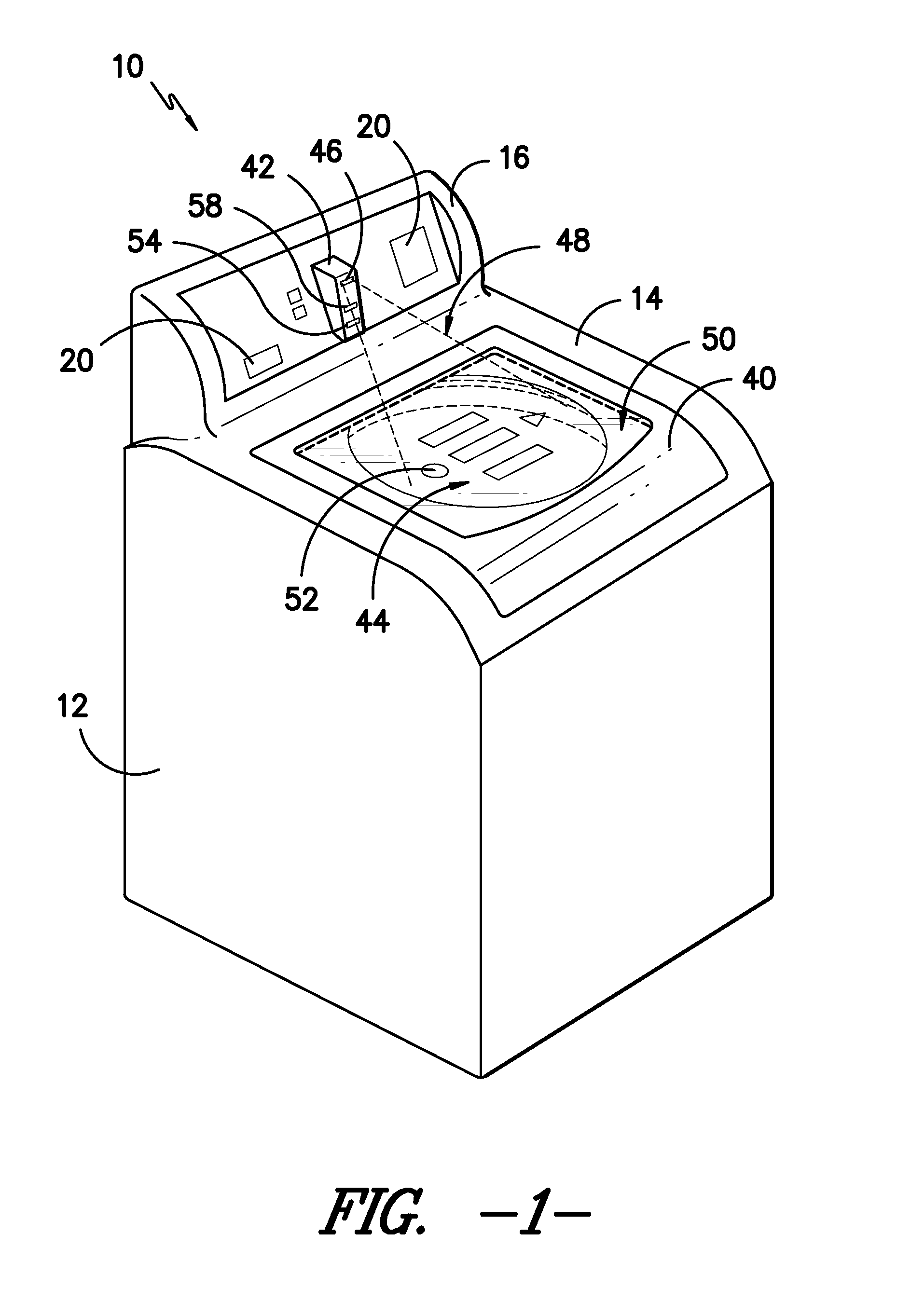 Projected user interface onto the surface of an appliance