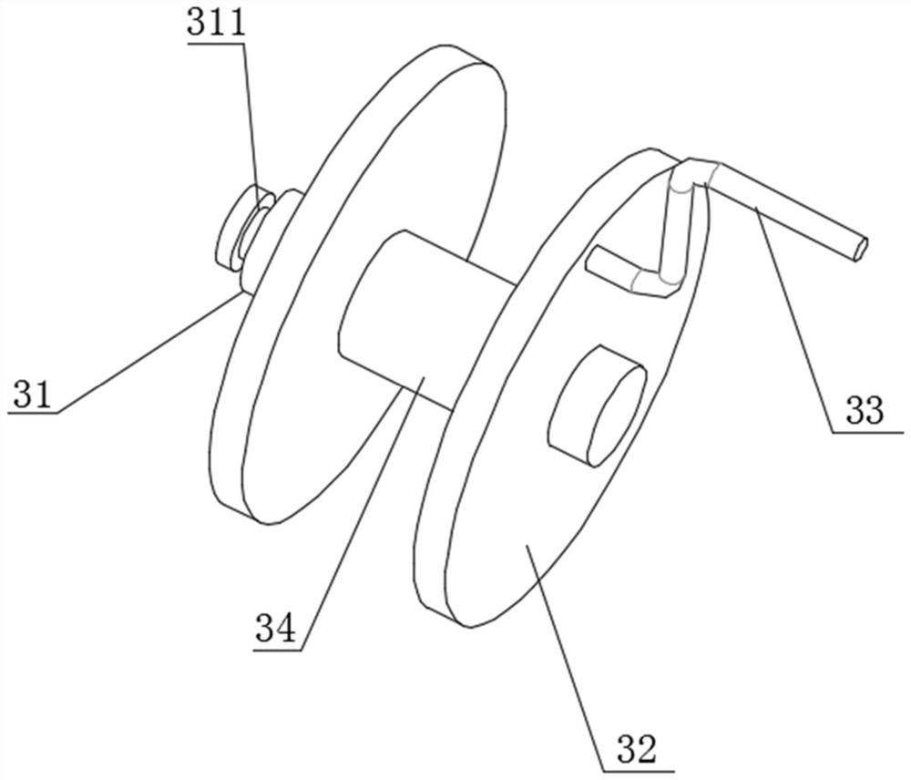 A distribution wire take-up device