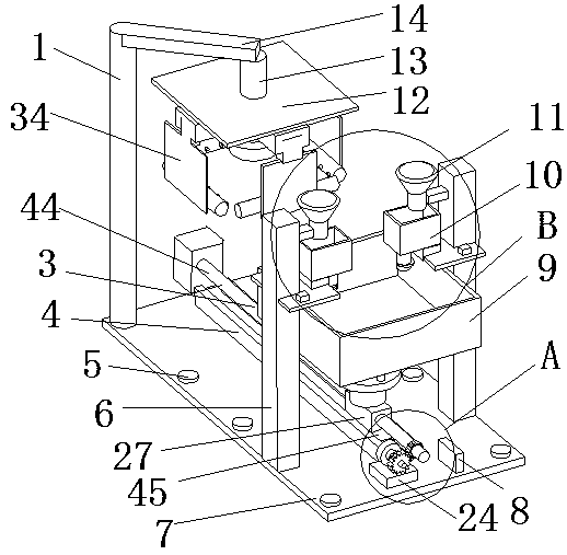 Kneading device for pasta processing