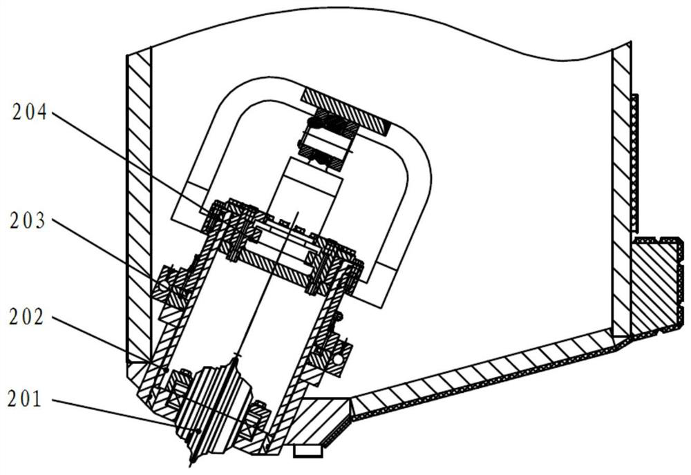 Expanding excavation device for replacing cutter on cutter head and cutter replacing method