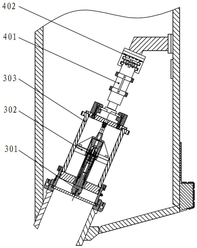 Expanding excavation device for replacing cutter on cutter head and cutter replacing method