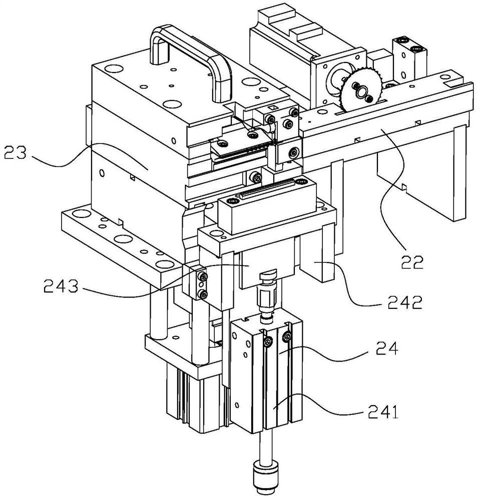 Pin header clamping and inserting mechanism and method for pin header connecting terminal production