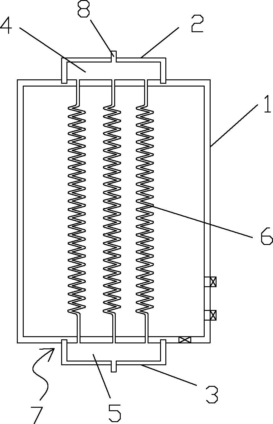 Improved solar heat exchange water storage tank