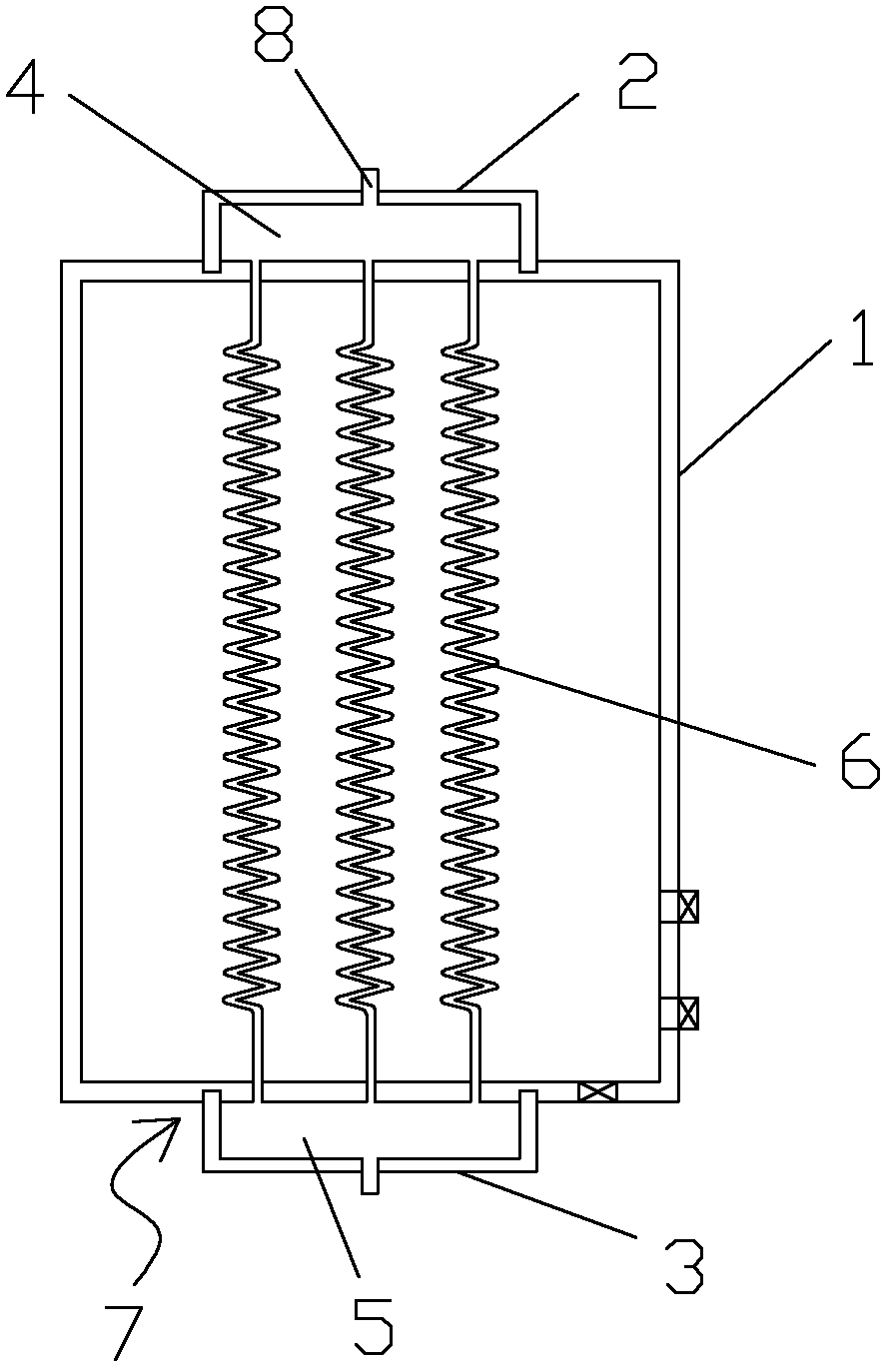 Improved solar heat exchange water storage tank