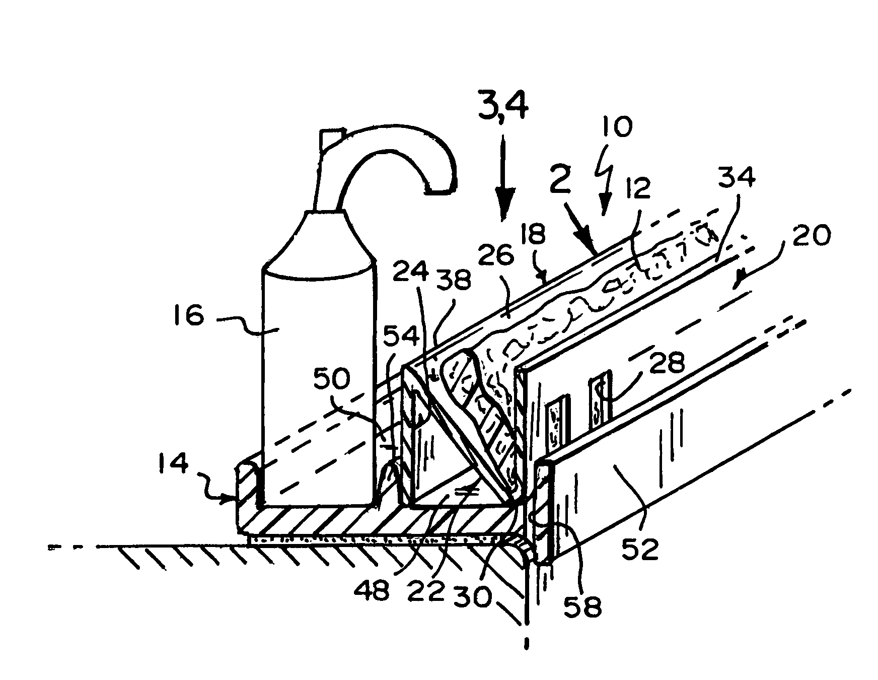 Holder and wringer for a sponge