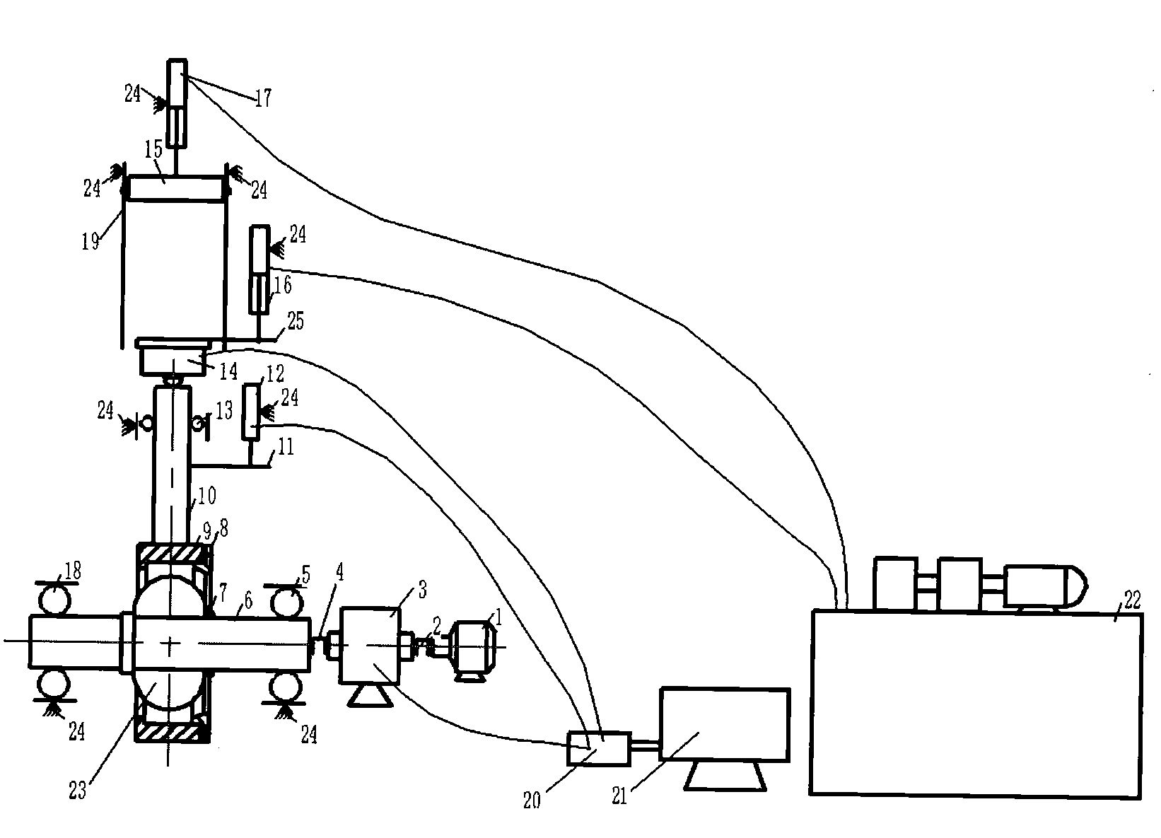 Experimental machine for evaluating impact-loading type tribological performance of joint bearing